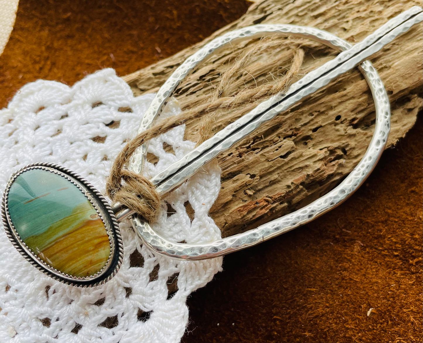 Large Sterling Silver Hair Pin