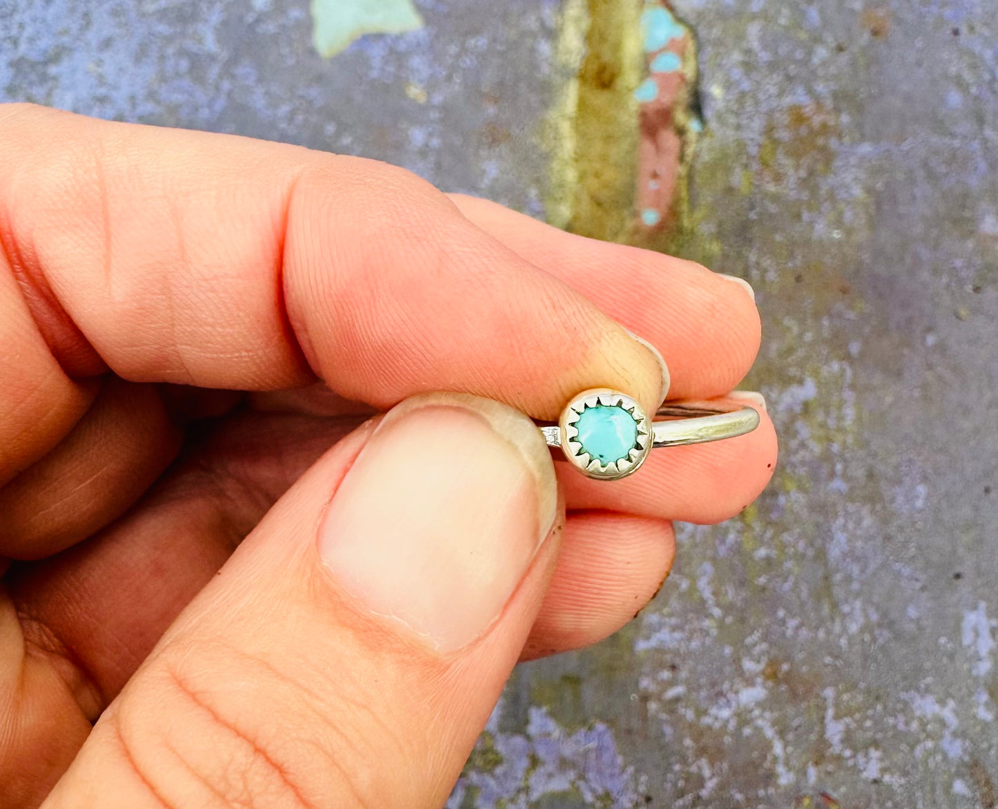 Turquoise Stacker Ring Sz 7.5