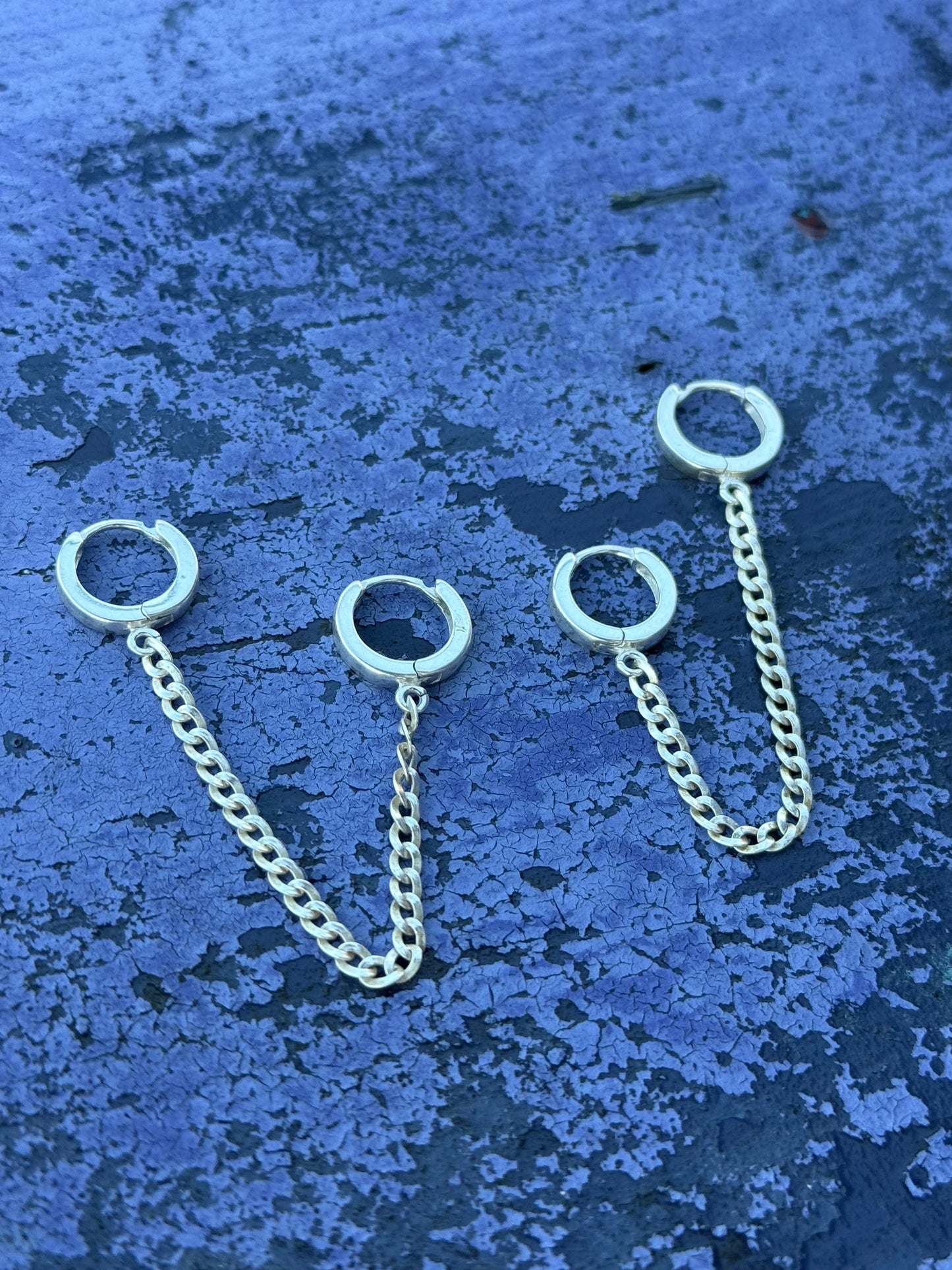 Sterling Silver huggie hoops for multi piercings. - Sold Separately