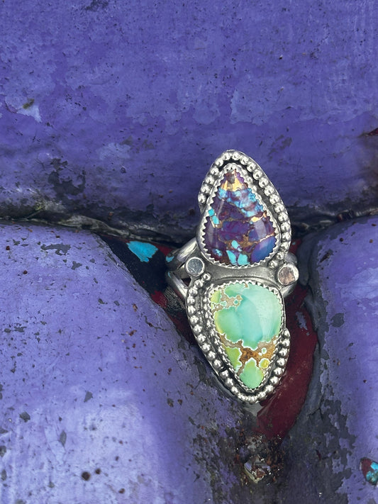 Iron Maiden Turquoise paired with a Mojave Stone