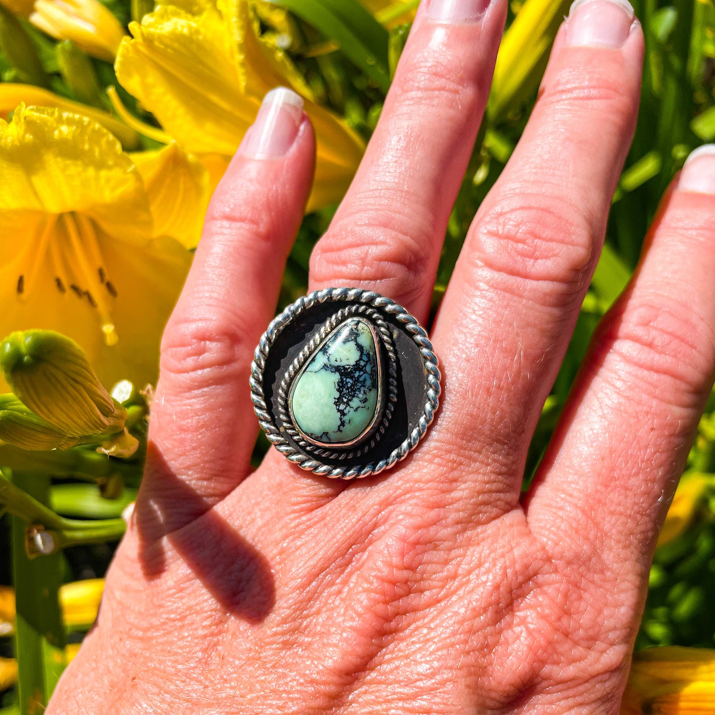 New Lander Turquoise Ring (Size 8)