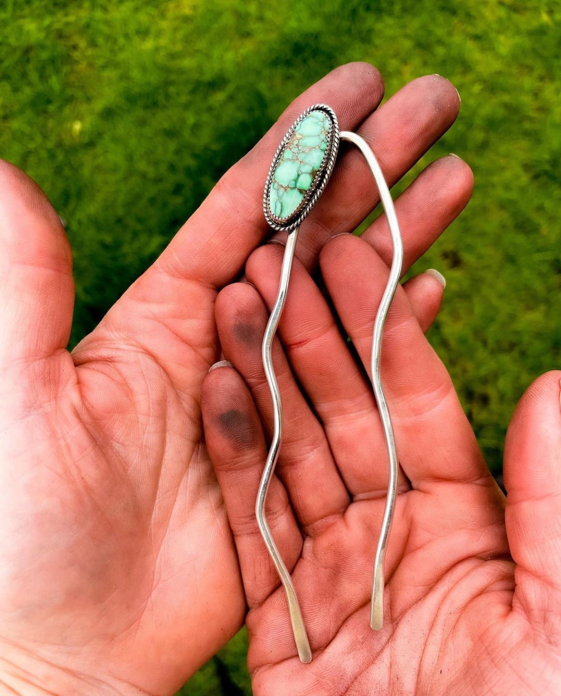 Sterling Silver Hair Fork with Angel Wing Versicite